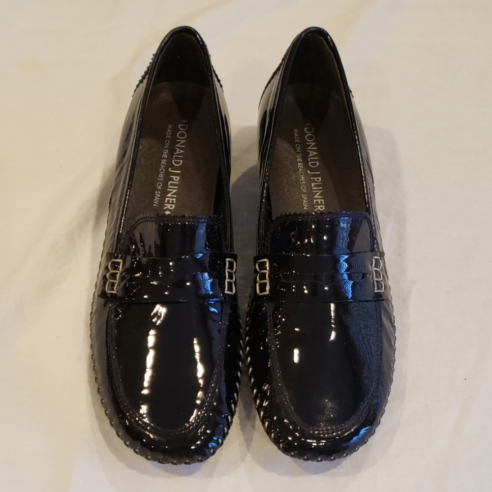 Donald J Pliner Patent Leather Loafers